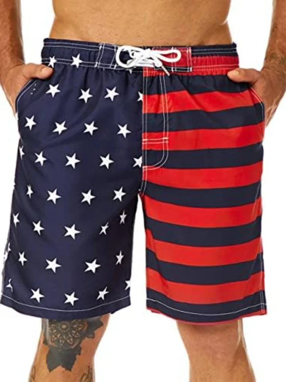 Kute'n'Koo Boys American Flag Swim Trunks Shorts Size 14-16